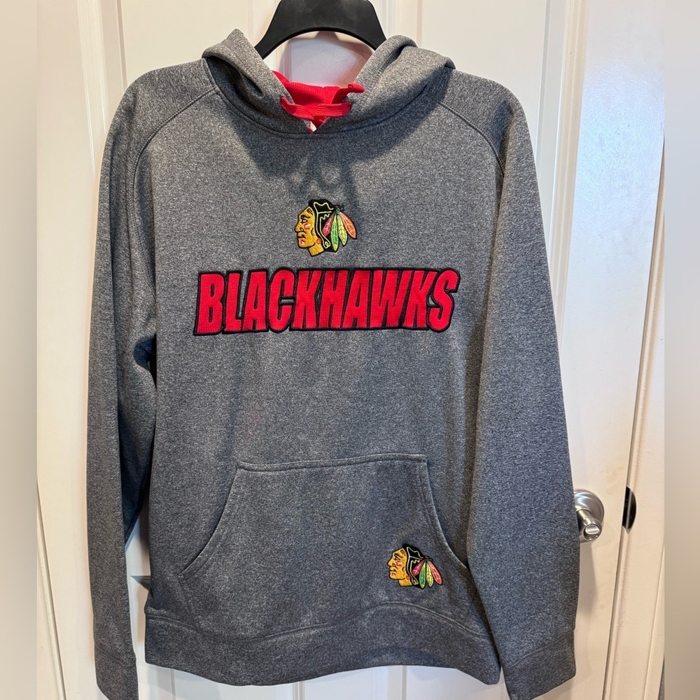 NHL Gray Hoodie with Red Trim